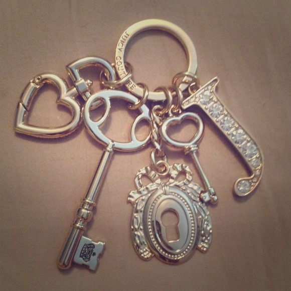 Gold Juicy Couture Key Chain