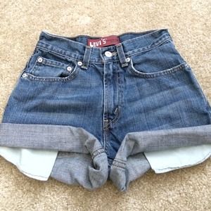 High-waisted shorts