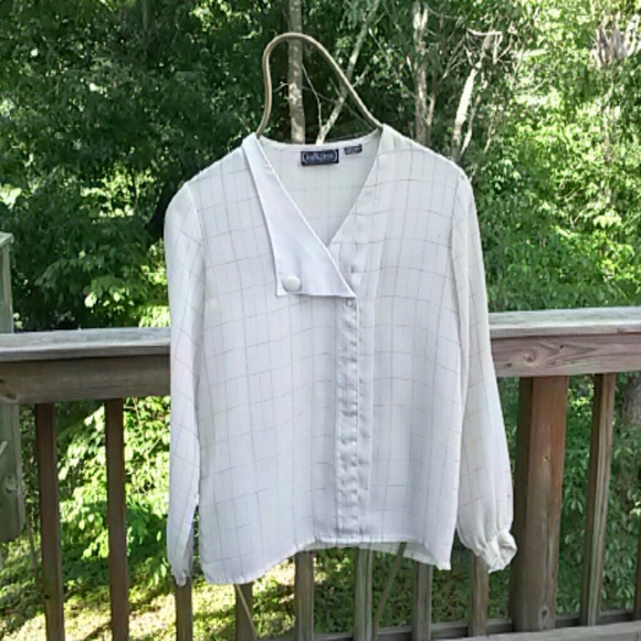 JEAN DE PIERRE  unique pleated business blouse