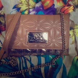 Sharif mixed media wallet on a chain crossbody