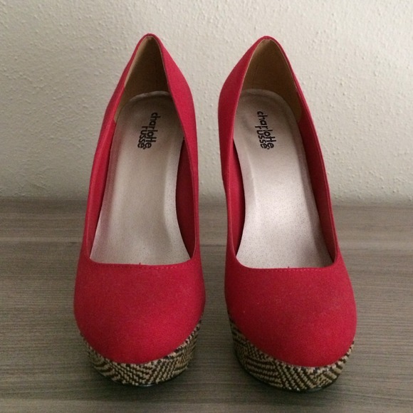 Red heels like new!