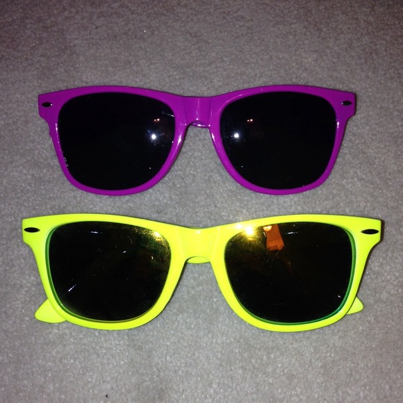 Wayfarer Sunglasses- Purple and Yellow