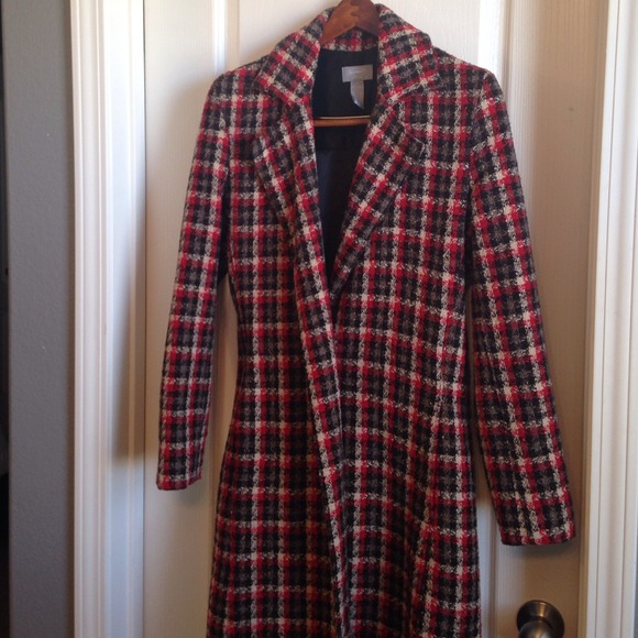 Vintage inspired long tweed coat