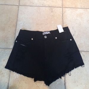 Black High Waisted Shorts