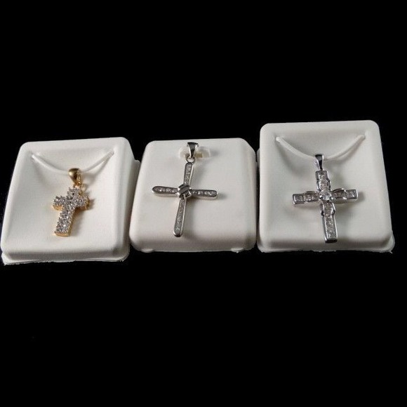 Cross Charm Pendant Genuine .925 Sterling Silver