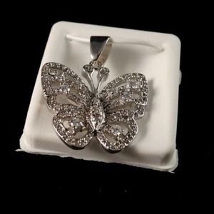 Beautiful Girly Butterfly Charm-cubic zirconia CZ