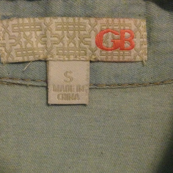 Denim look alike button up. NWOT - Picture 3 of 4