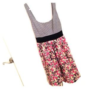 Target striped Floral Vintage Sun Dress