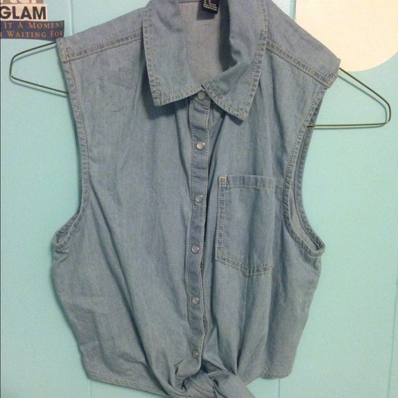 Forever twenty one denim look alike top. NWOT