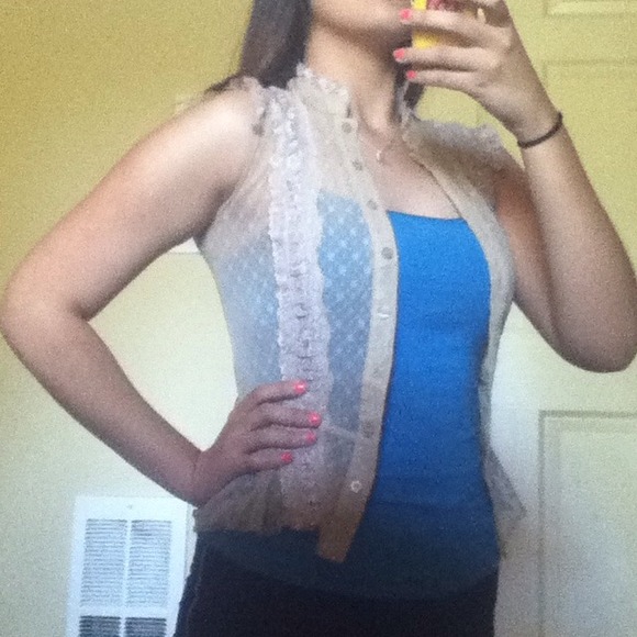 Sheer tan top - Picture 3 of 3