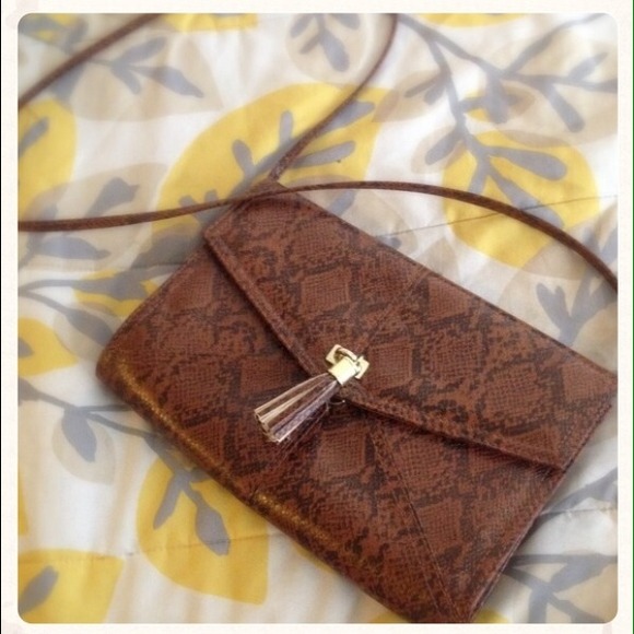 Python Embossed Clutch