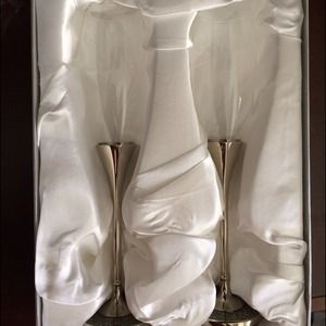 Wedding Flute Set and Cake Knife set