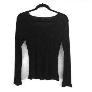 ◆◆◆SOLD◆◆◆ BCBG Detailed Black Long Sleeve Blouse