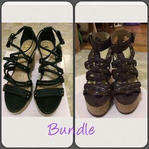 Guess Wedge Sandal & Nine West Wedge Sandal bundle