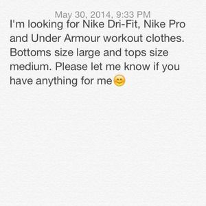 Looking for workout clothes