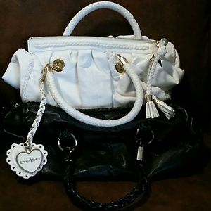 REDUCED!!!!!Bundle 2 Bebe Black & White Bag...