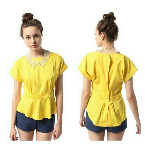 Urban Outfitters Tops - Lucca Couture Jacquard Peplum Top