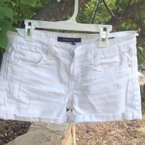 White Jean Shorts