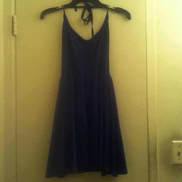American apparel figure tricot dress in col-blue