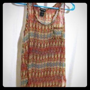 Tribal print multicolor tank