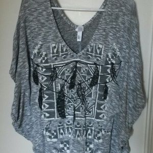 Large grey knitted top