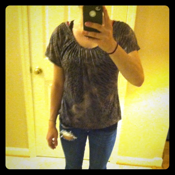 I.N. Medium cheetah print top