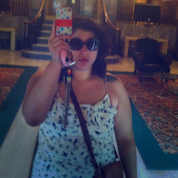 Olive and oak chiffon royal bird print dress!