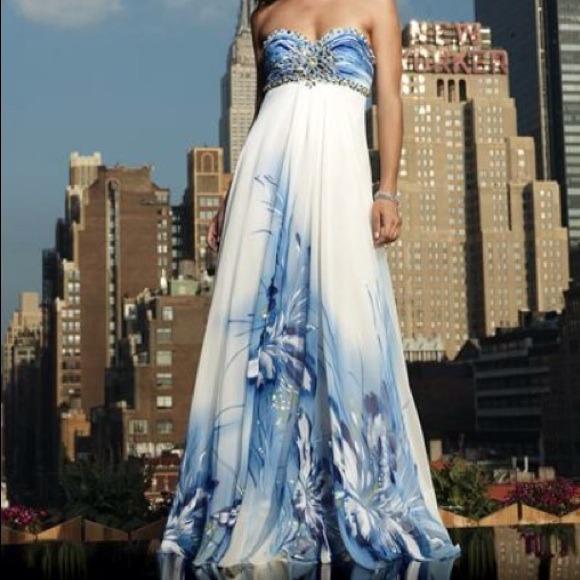 Terani Blue prom dress