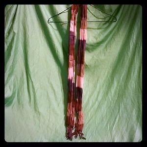 Purple pattern print scarf