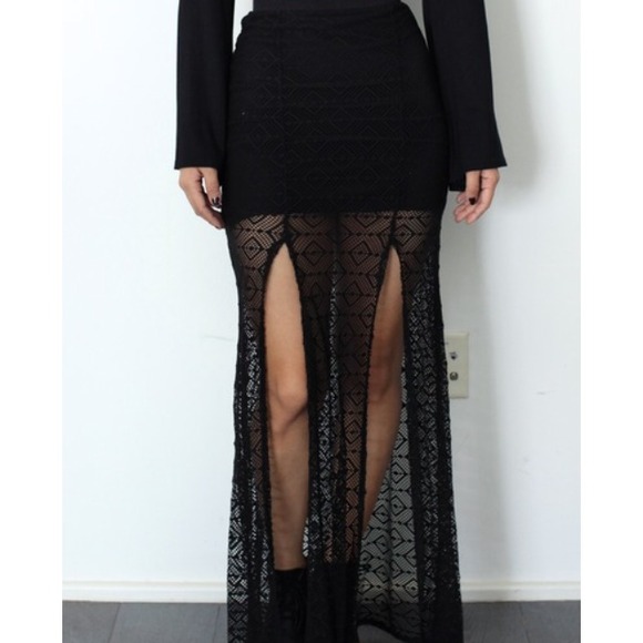 Nasty Gal Crochet Skirt