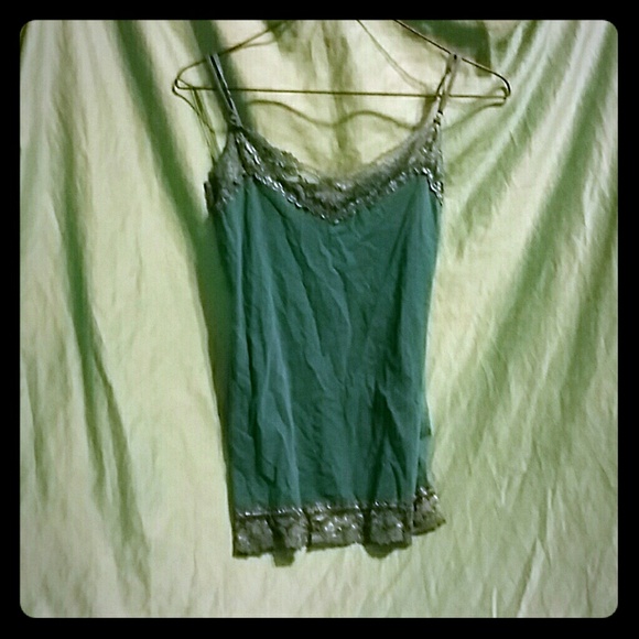 Blue lace top cami