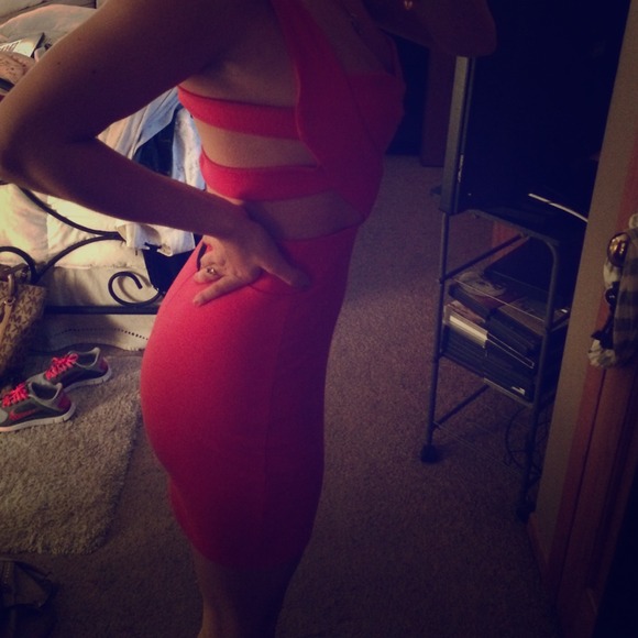 Hot pink cut out dress!