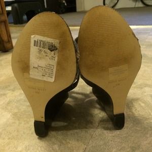 Snakeskin wedge. V. chic. Worn only once indoors.