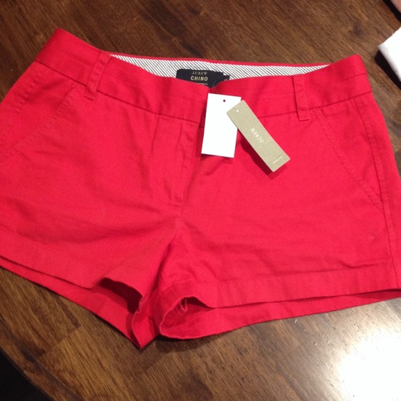Jcrew shorts 3inch inseam. Red