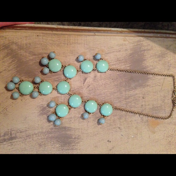 Mint green bubble necklace! J crew inspired!