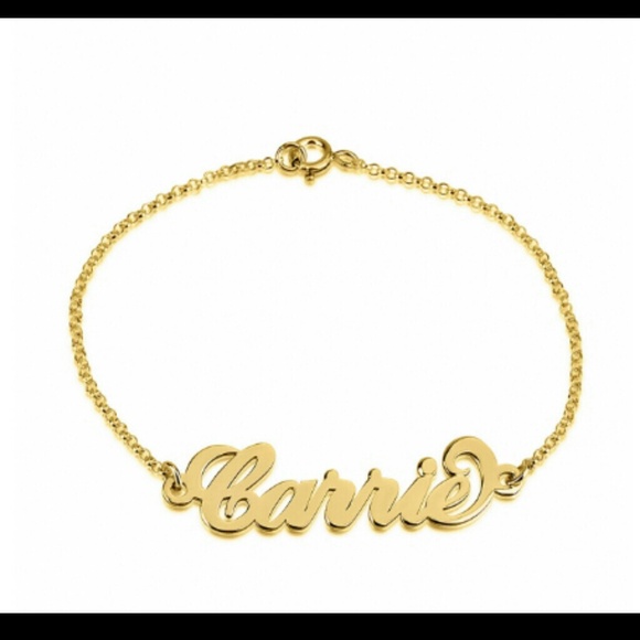24K Gold Plated Carrie Name Bracelet
