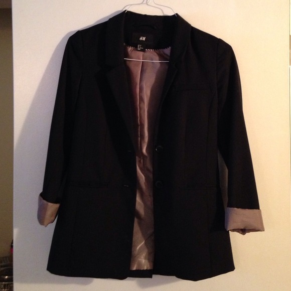 H&M black boyfriend fit blazer