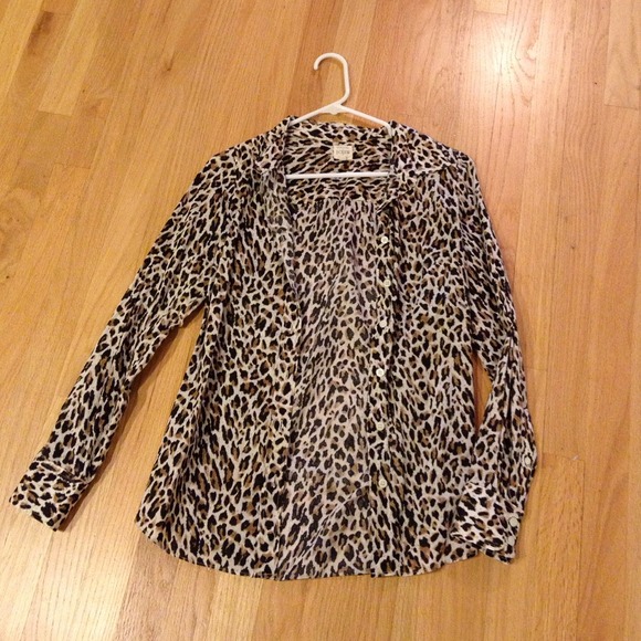 J.Crew leopard print blouse