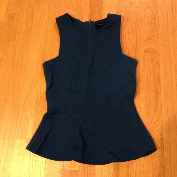 ZARA blue peplum top