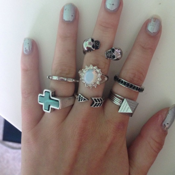 Lot of unused rings from various stores
