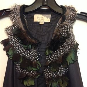 Amazing peacock Elizabeth&James silk racerback