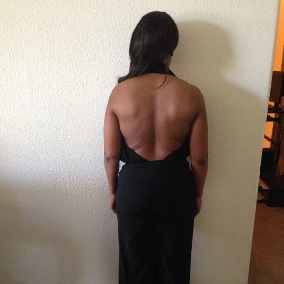 SOLD 1000.00 Black backless romper - Picture 2 of 2