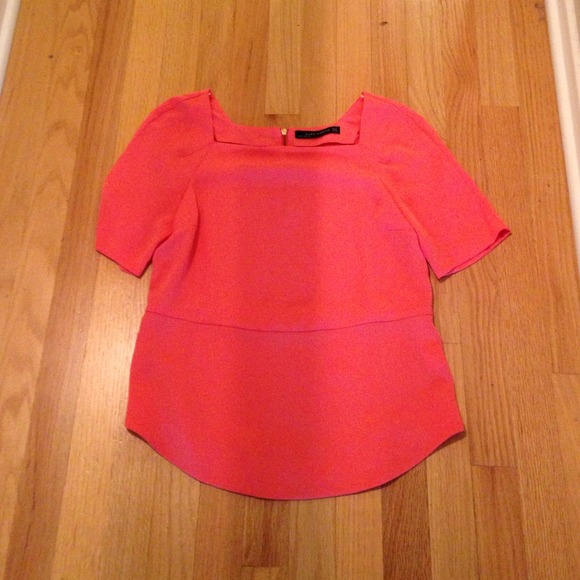 ZARA coral blouse!