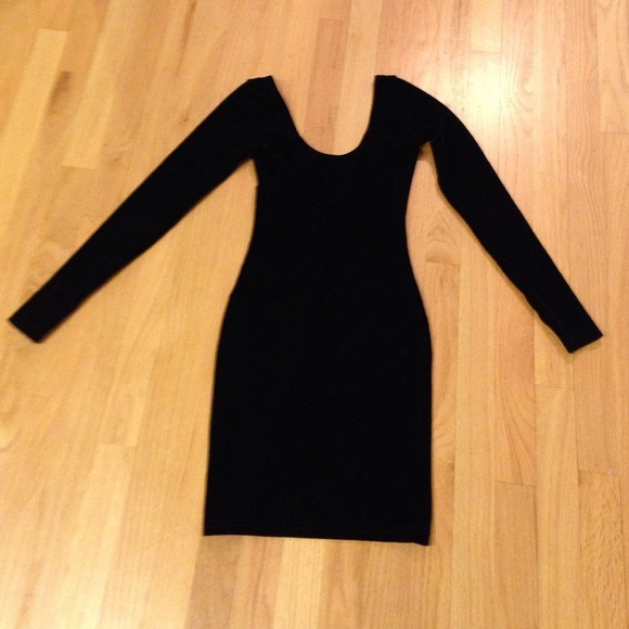 American Apparel black velour dress
