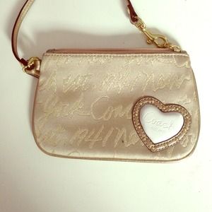 Gold Coach wristlet