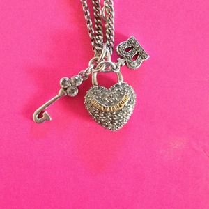 Juicy Couture Silver Charm Necklace