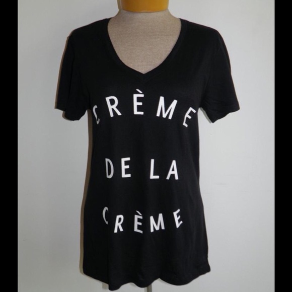 Creme de la Creme v neck t shirt - Picture 2 of 3