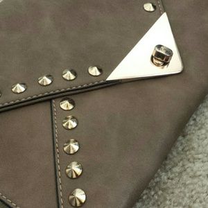 RESERVED Gold studded envelope clutch