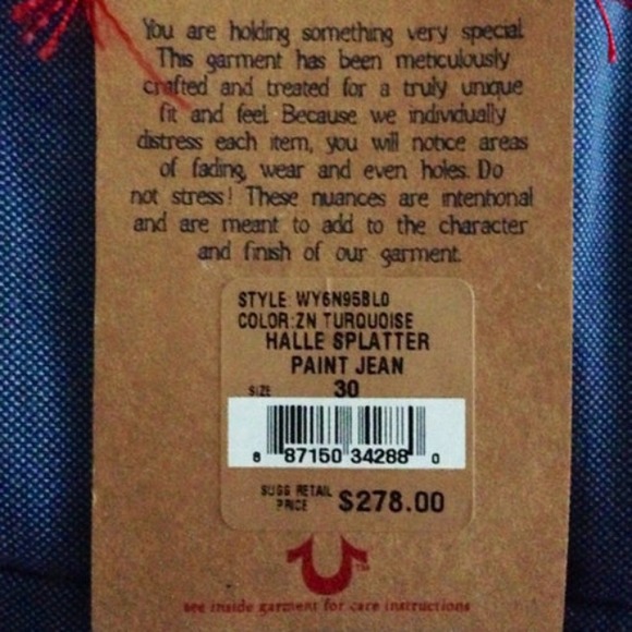 True religion paint splatter jeans - Picture 3 of 4