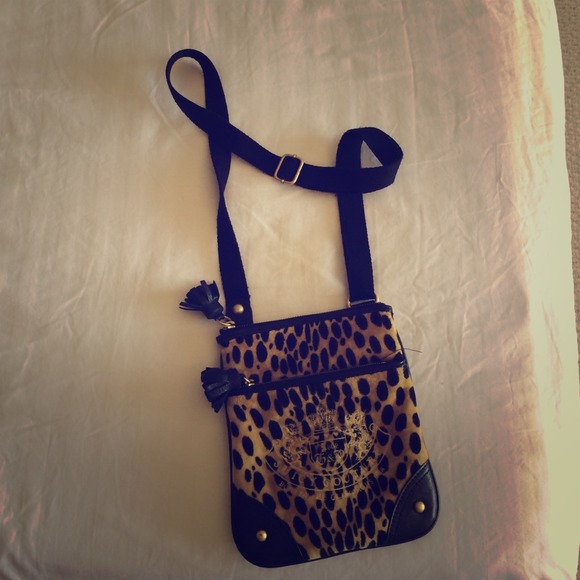 Juicy Couture animal print sling purse